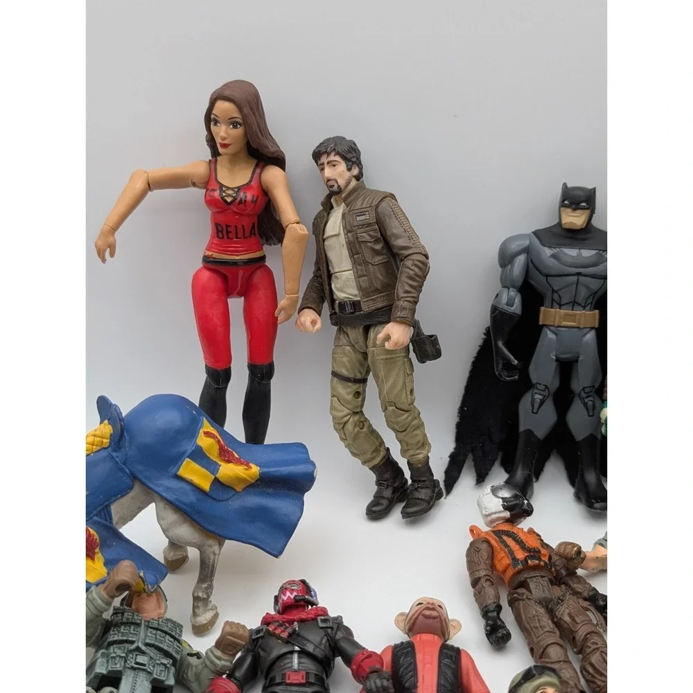 WWE Star Wars‎ G.I Joe Fortnight Batman Ninja Turtles Action Figures Lot Of 14